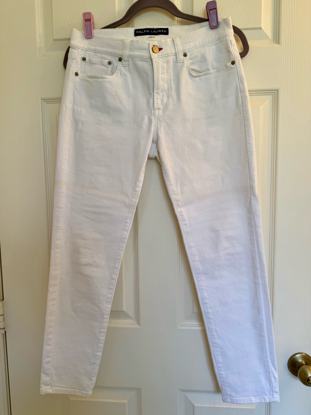 Ralph Lauren White Super-slim Cropped Jeans